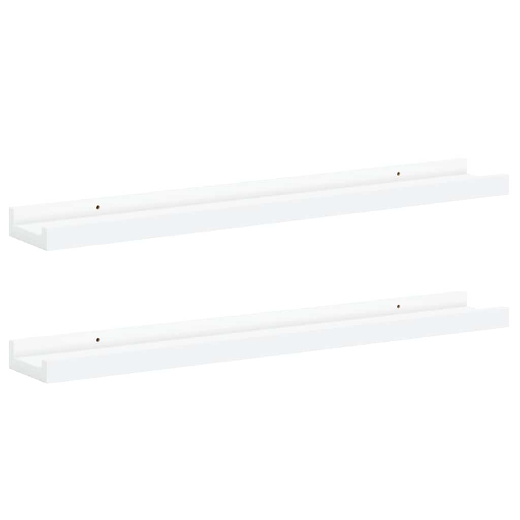 vidaXL Ράφια για Κορνίζες 2 τεμ. Λευκά 60 x 9 x 3 εκ. από MDF