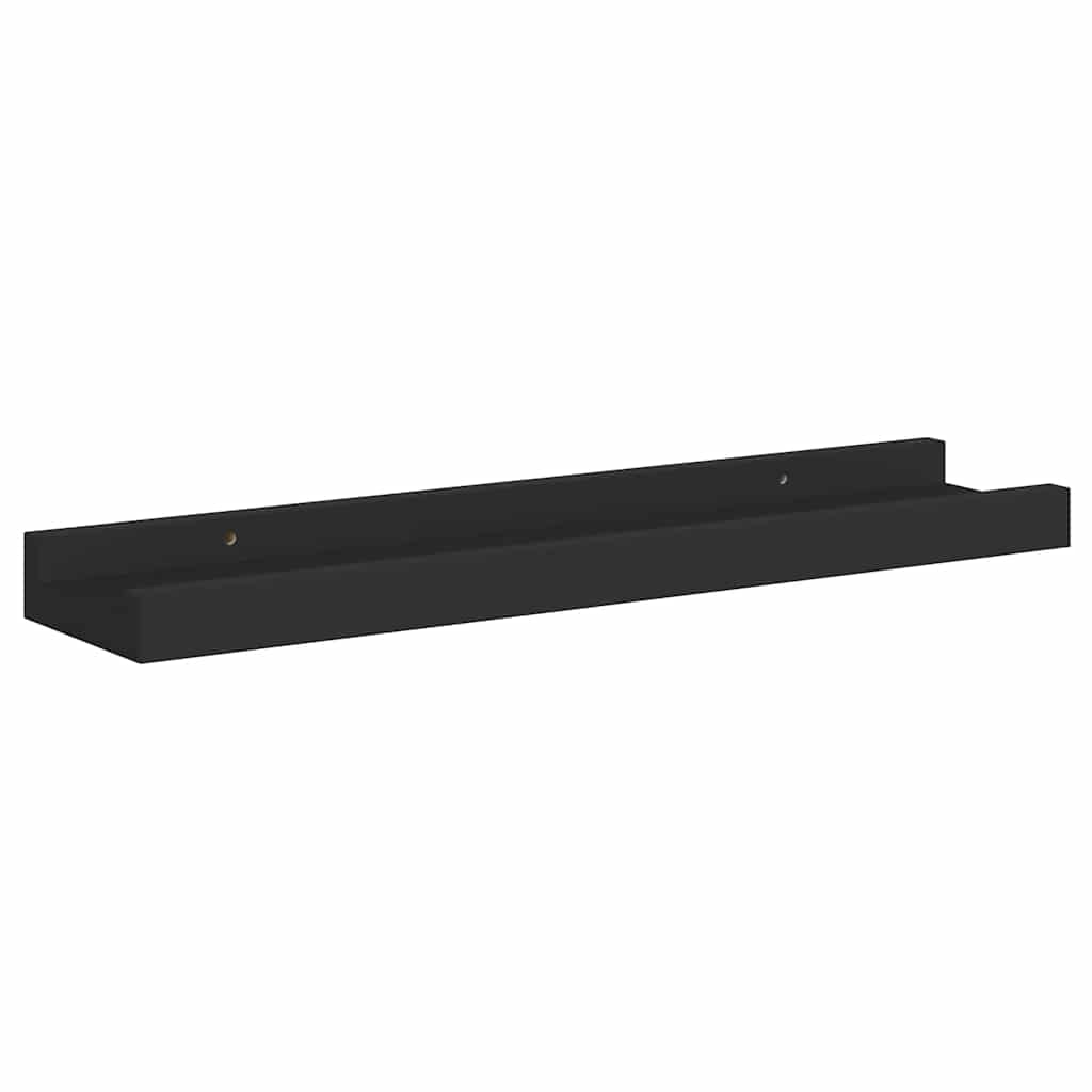 vidaXL Ράφια για Κορνίζες 2 τεμ. Μαύρα 40 x 9 x 3 εκ. από MDF