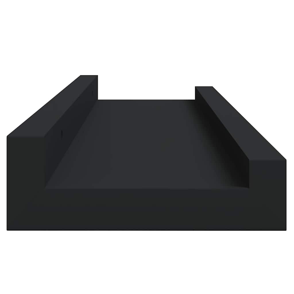 vidaXL Ράφια για Κορνίζες 2 τεμ. Μαύρα 40 x 9 x 3 εκ. από MDF