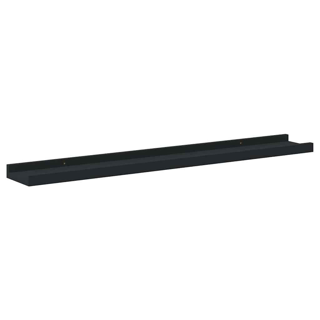 vidaXL Ράφια για Κορνίζες 2 τεμ. Μαύρα 80 x 9 x 3 εκ. από MDF