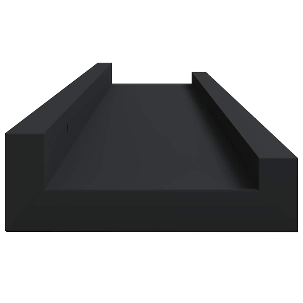vidaXL Ράφια για Κορνίζες 2 τεμ. Μαύρα 80 x 9 x 3 εκ. από MDF