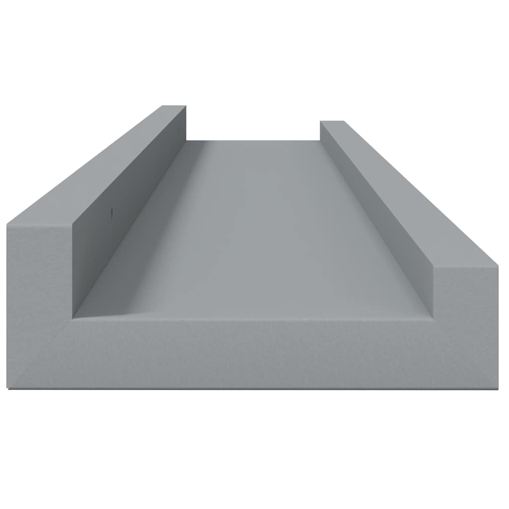 vidaXL Ράφια για Κορνίζες 2 τεμ. Γκρι 60 x 9 x 3 εκ. από MDF
