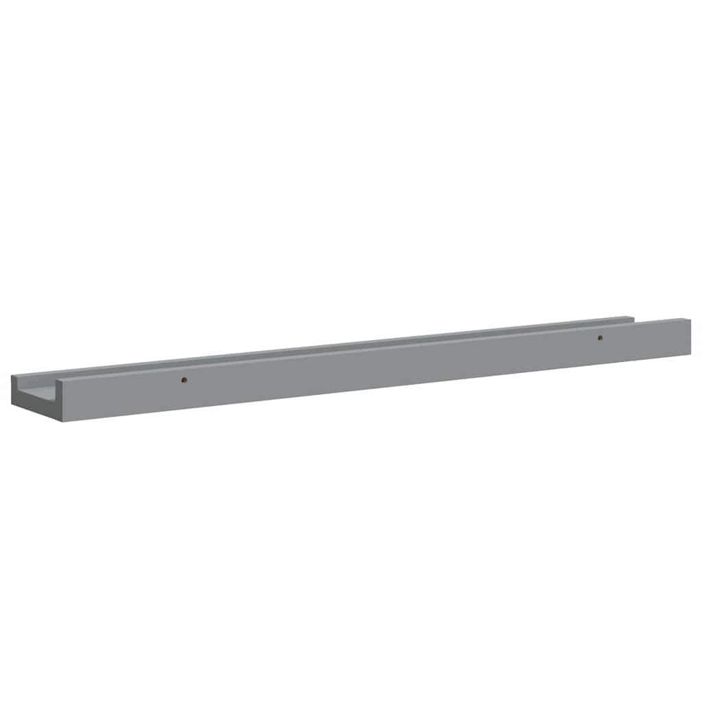 vidaXL Ράφια για Κορνίζες 2 τεμ. Γκρι 60 x 9 x 3 εκ. από MDF