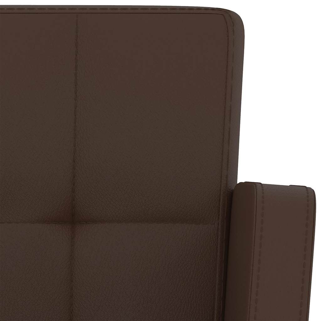 vidaXL Σκαμπό Μπαρ 2 τεμ. Καφέ από Συνθετικό Δέρμα