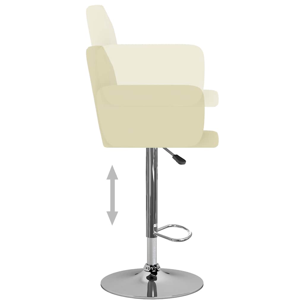 vidaXL Σκαμπό Μπαρ 2 τεμ. Κρεμ από Συνθετικό Δέρμα