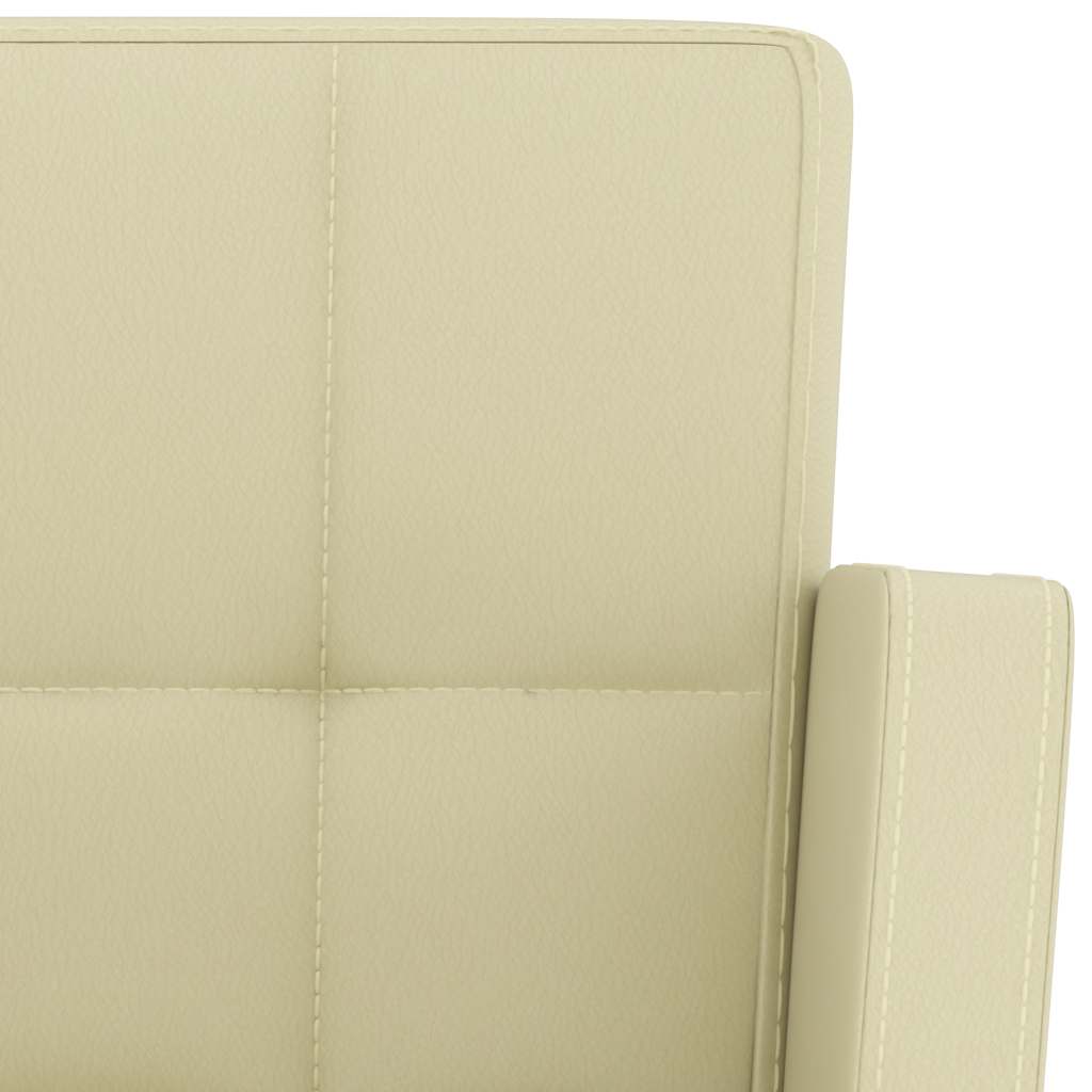 vidaXL Σκαμπό Μπαρ 2 τεμ. Κρεμ από Συνθετικό Δέρμα