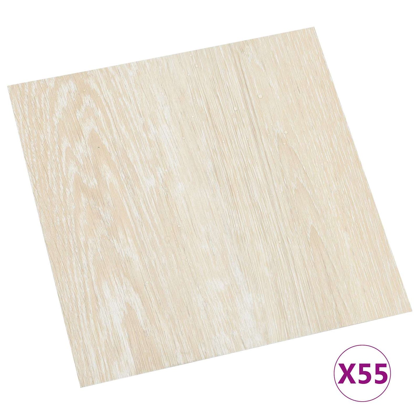vidaXL Πλάκες Δαπέδου 5,11 τ.μ. 55 pcs PVC Λευκό και Μπεζ