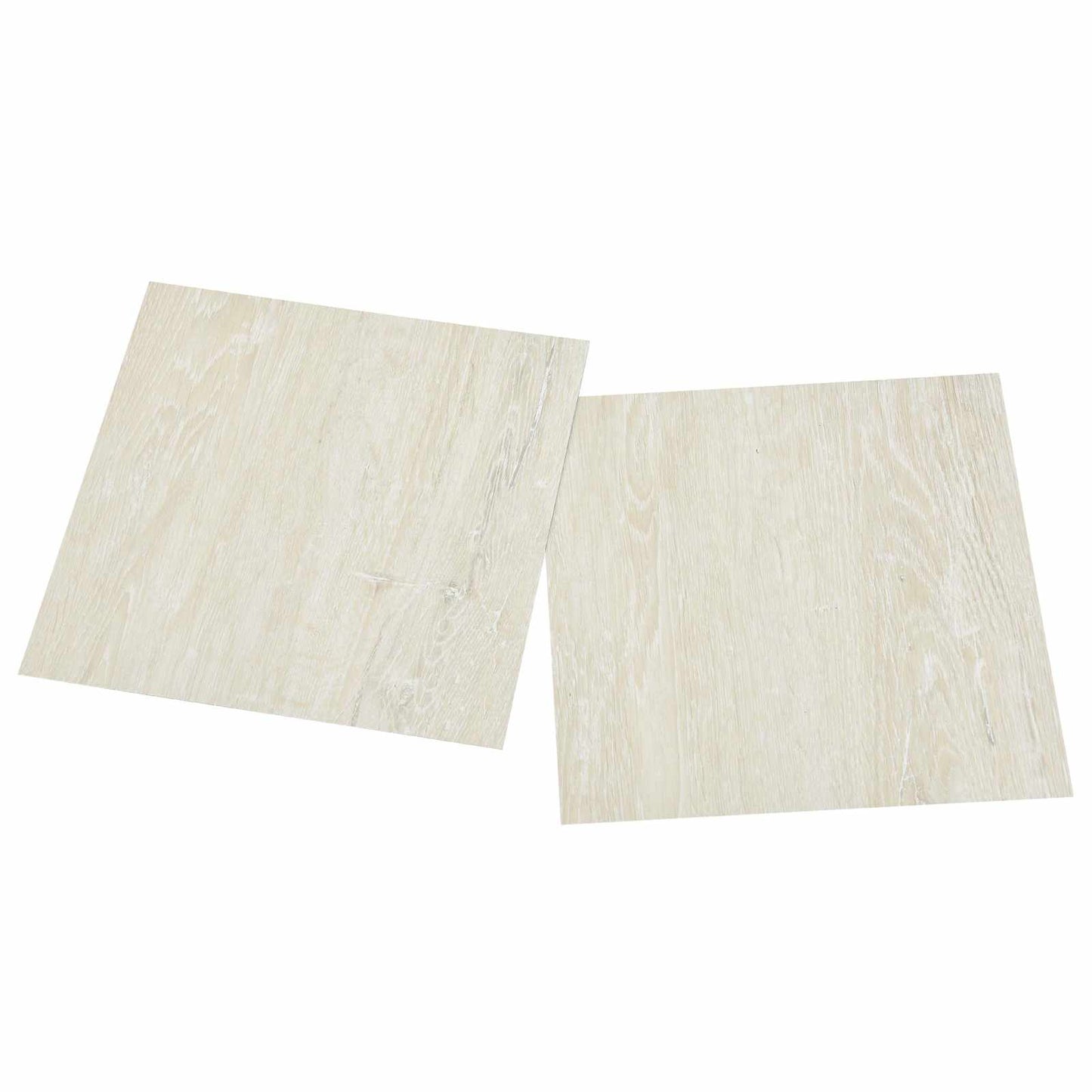 vidaXL Πλάκες Δαπέδου Λευκό κρεμ 5,11 τ.μ. 55 τμχ. PVC