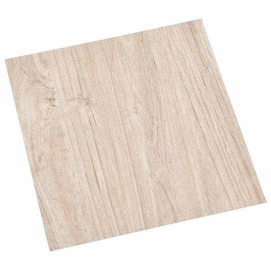 vidaXL Πλάκες Δαπέδου 5,11 τ.μ. 55 pcs PVC Λευκό και Ξύλινο Χρώμα