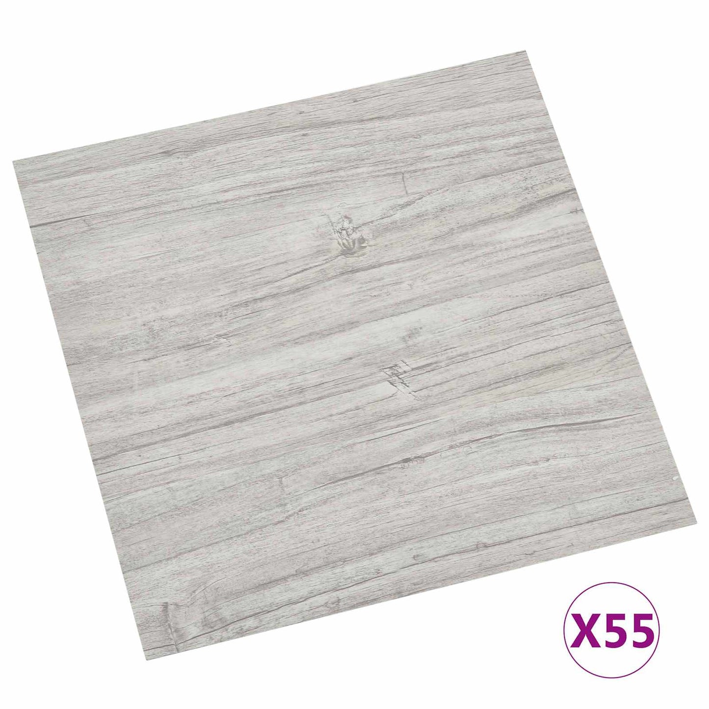 vidaXL Πλάκες Δαπέδου 5,11 τ.μ. 55 pcs PVC Γκρι και Ξύλο