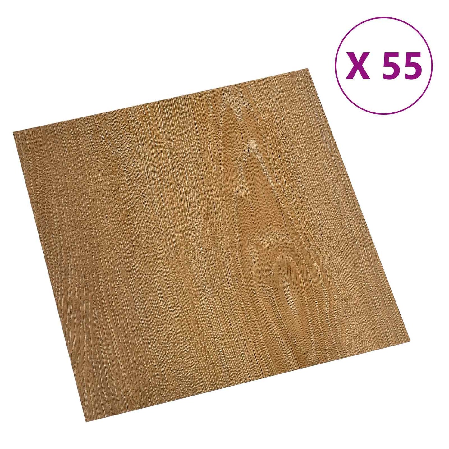 vidaXL Πλάκες Δαπέδου 55 pcs Καφέ 5,11 τ.μ. PVC