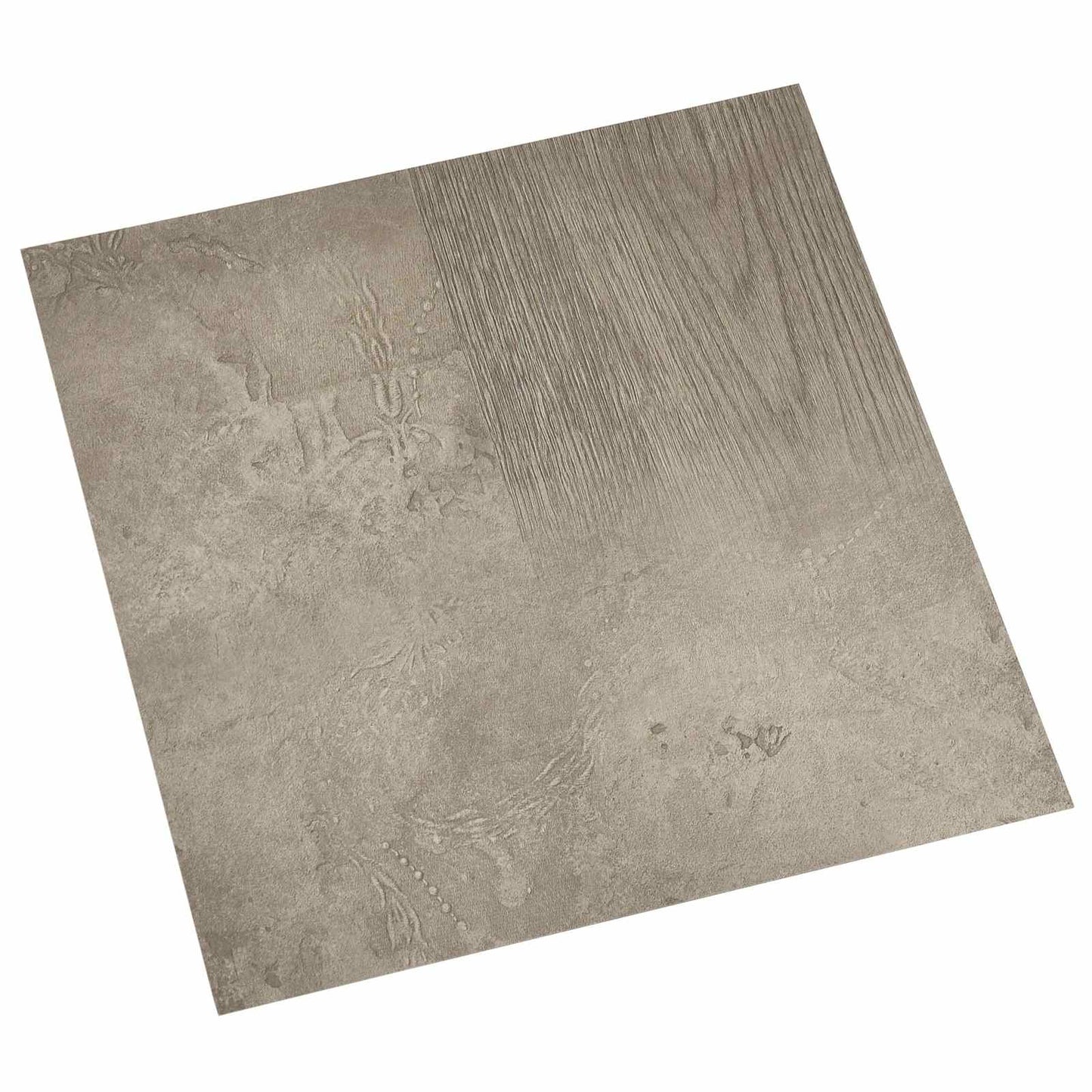 vidaXL Πλάκες Δαπέδου 5,11 τ.μ. 55 pcs PVC Σκούρο Καφέ και Γκρι