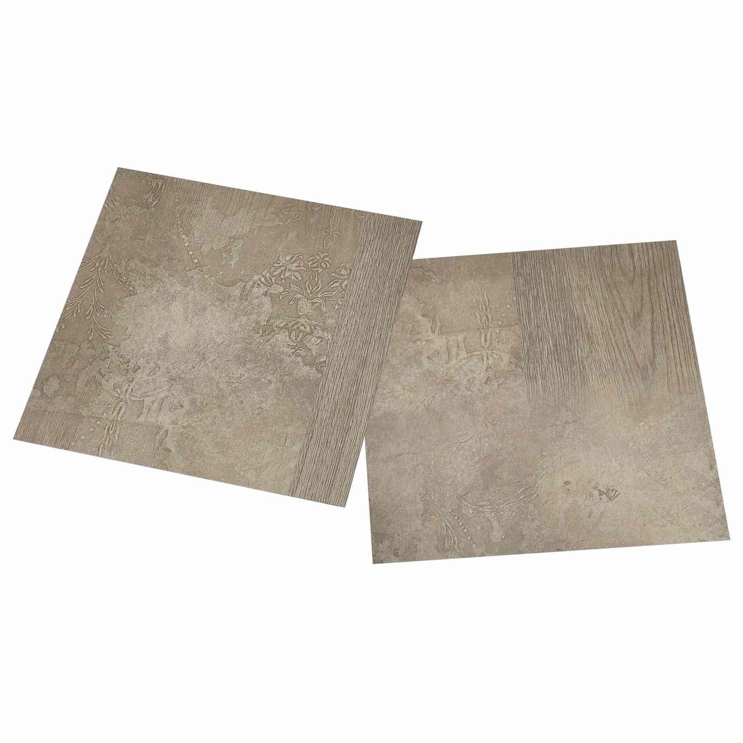 vidaXL Πλάκες Δαπέδου 5,11 τ.μ. 55 pcs PVC Σκούρο Καφέ και Γκρι