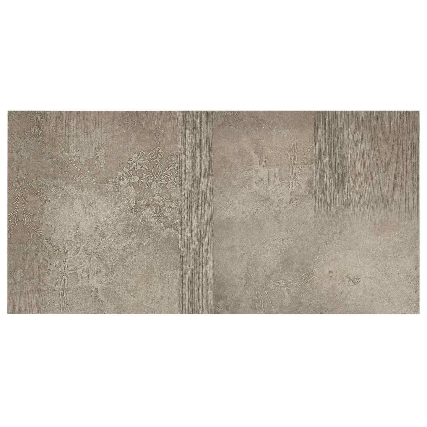 vidaXL Πλάκες Δαπέδου 5,11 τ.μ. 55 pcs PVC Σκούρο Καφέ και Γκρι