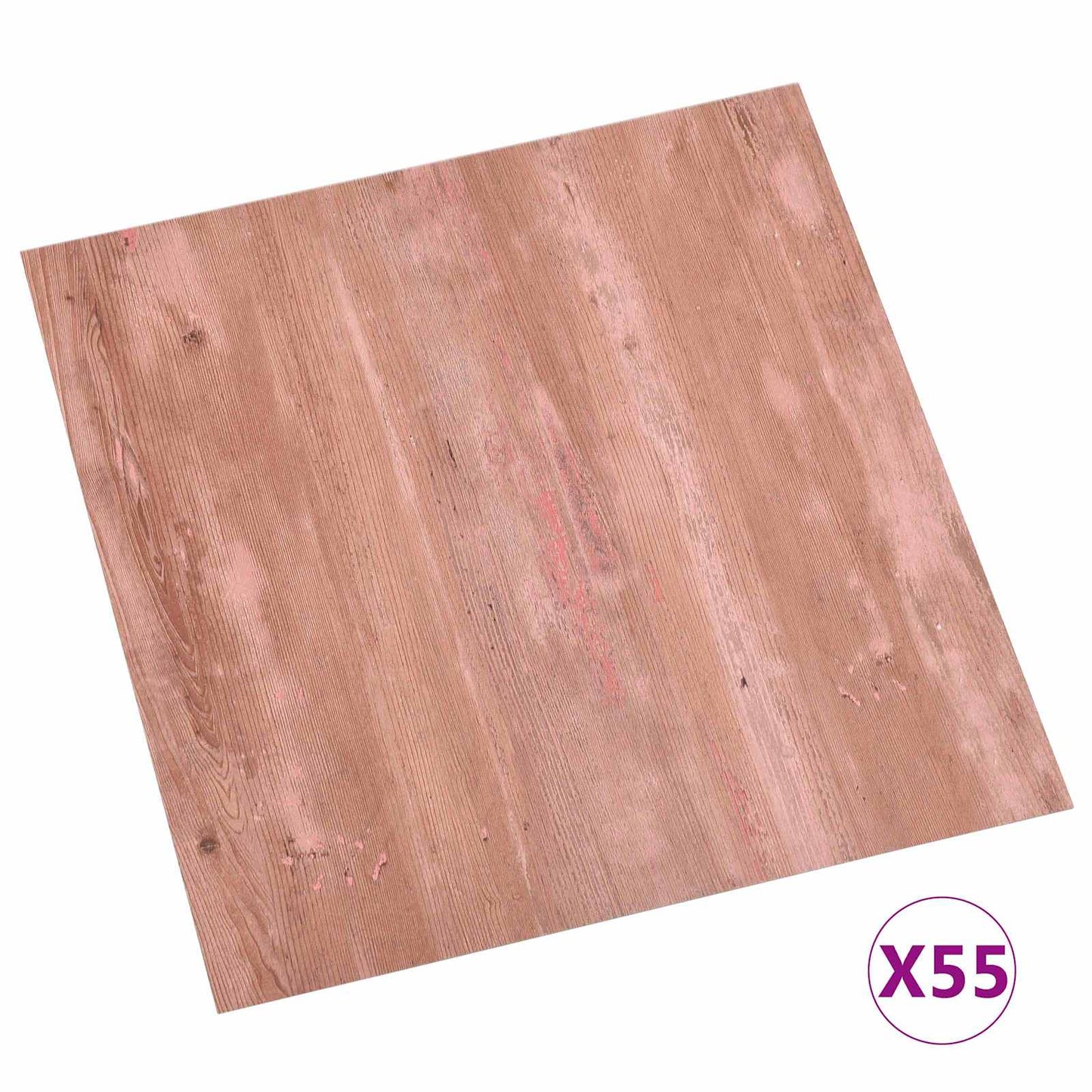 vidaXL Πλάκες Δαπέδου 55 pcs Κόκκινο 5,11 m² PVC