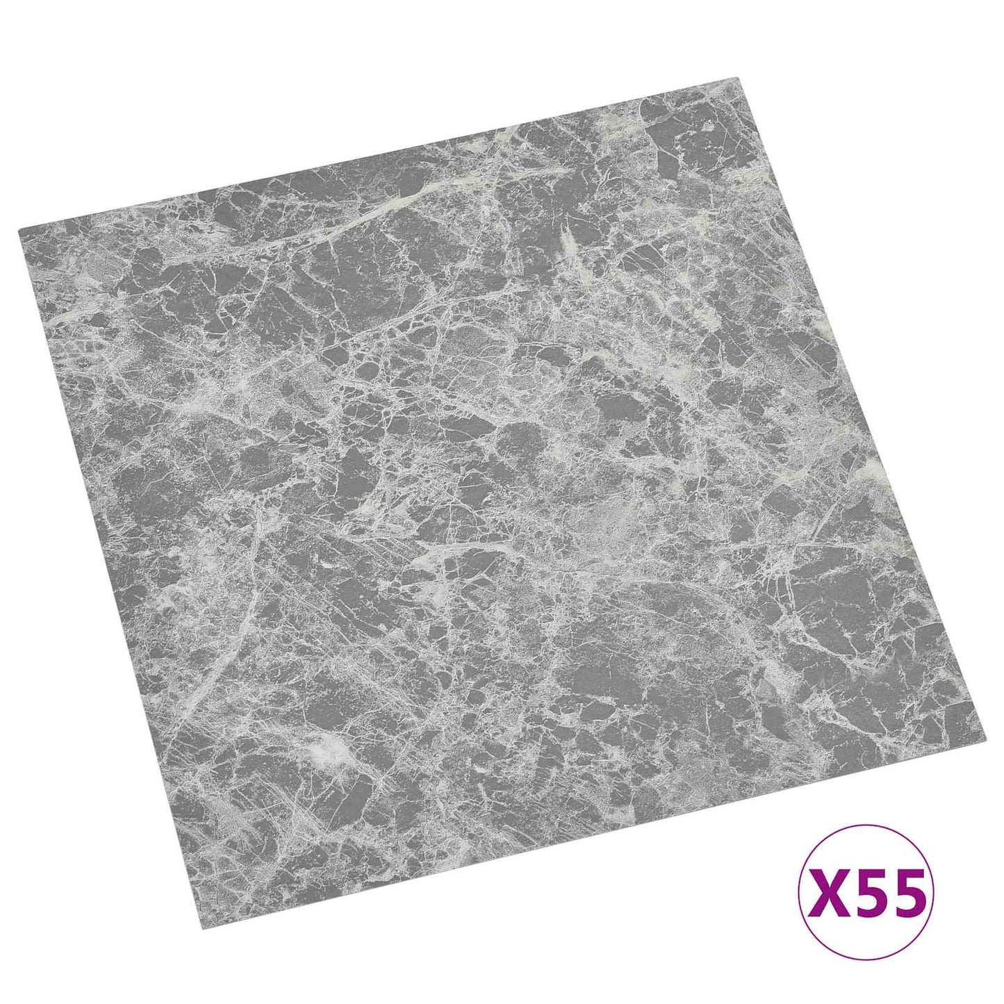 vidaXL Πλάκες Δαπέδου 5,11 τ.μ. 55 pcs PVC Γκρι
