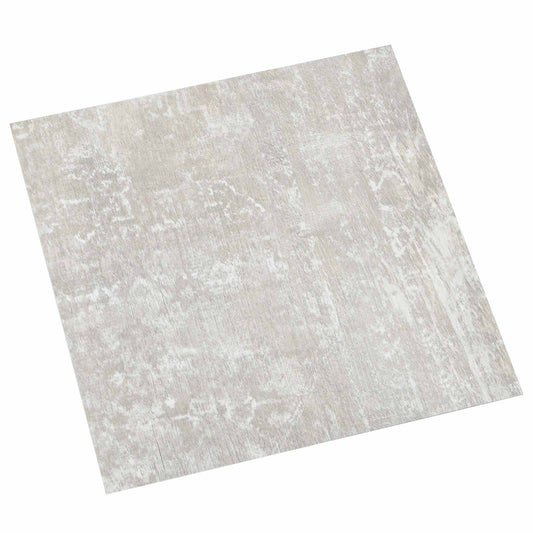 vidaXL Πλάκες Δαπέδου 5,11 τ.μ. 55 pcs PVC Λευκό και Ξύλο