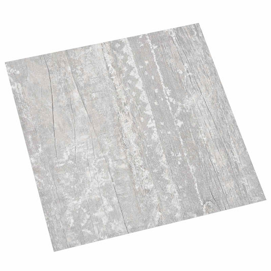 vidaXL Πλάκες Δαπέδου 5,11 τ.μ. 55 pcs PVC Ανοιχτό Γκρι και Λευκό