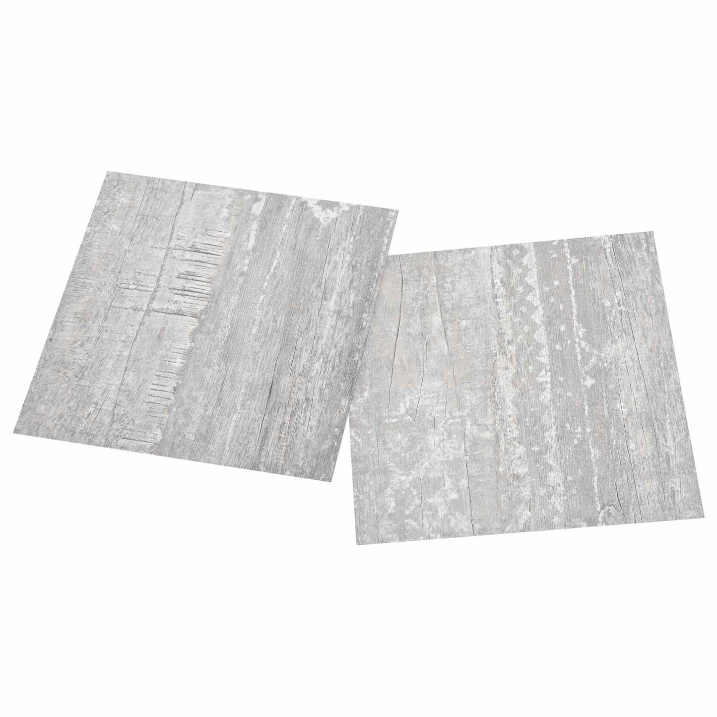 vidaXL Πλάκες Δαπέδου 5,11 τ.μ. 55 pcs PVC Ανοιχτό Γκρι και Λευκό