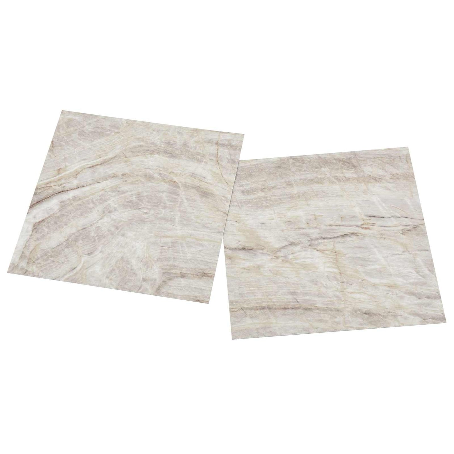 vidaXL Πλάκες Δαπέδου 5,11 τ.μ. 55 pcs PVC Καφέ και μπεζ