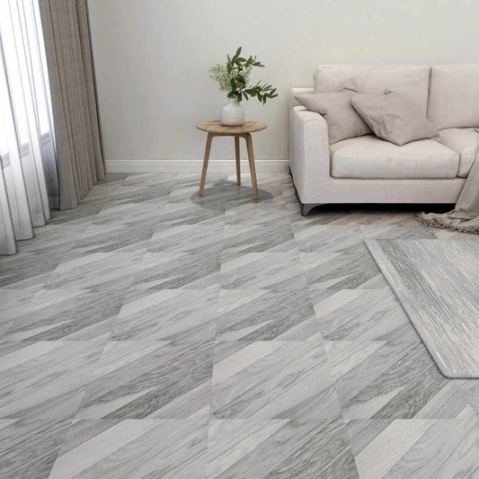 vidaXL Πλάκες Δαπέδου 55 pcs Γκρι 5,11 τ.μ. PVC