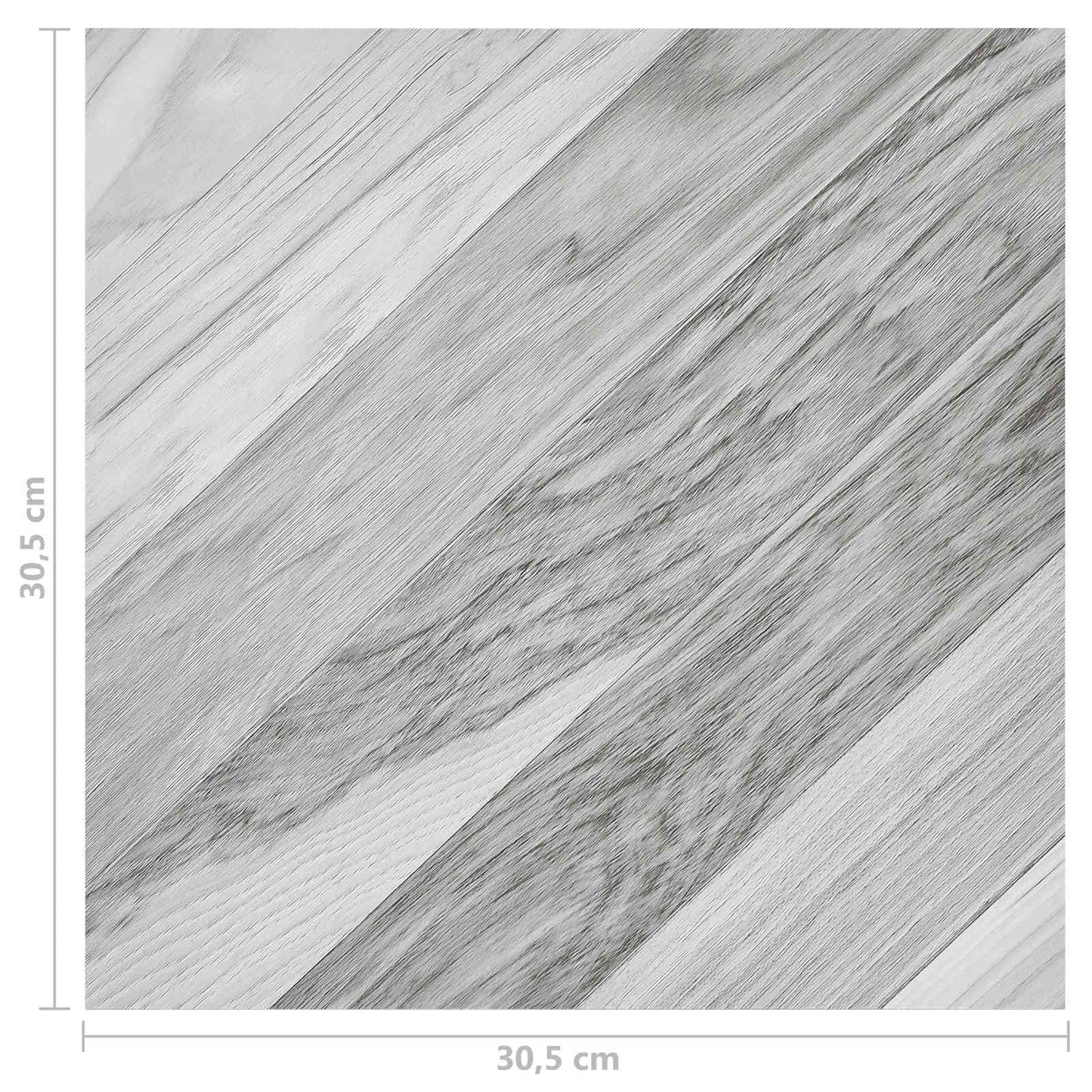 vidaXL Πλάκες Δαπέδου 55 pcs Γκρι 5,11 τ.μ. PVC