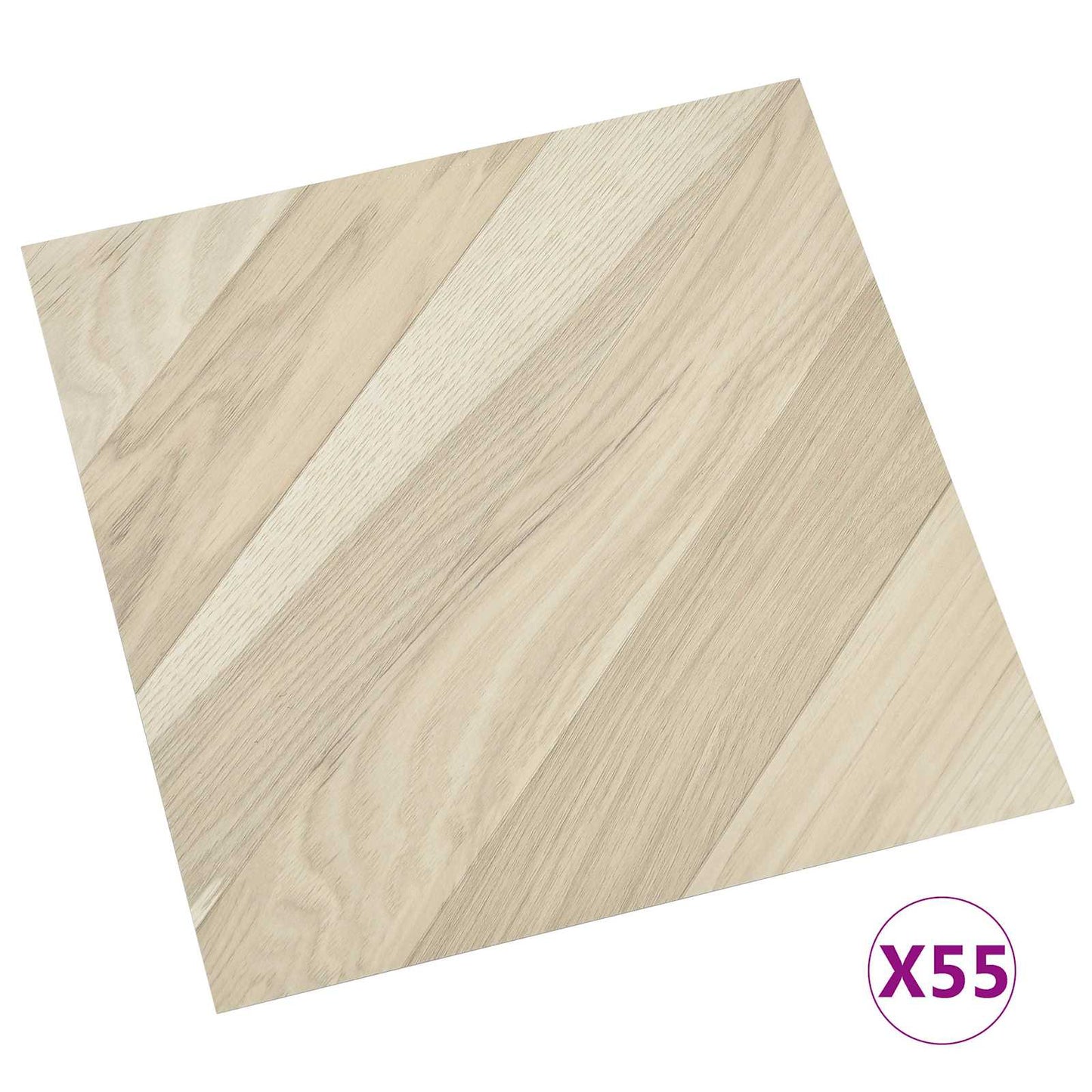 vidaXL Πλάκες Δαπέδου Μπεζ 5,11 τ.μ. 55 τμχ. PVC