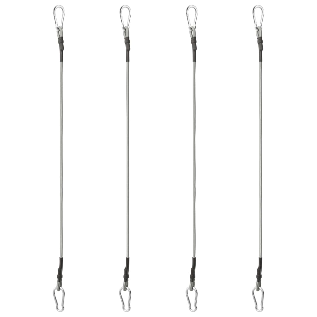 vidaXL Σχοινιά με Καραμπίνερ 4 Τεμ. από Καουτσούκ