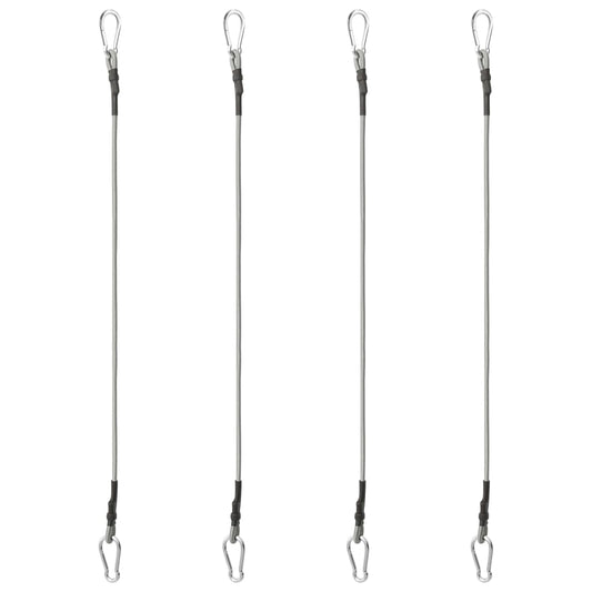 vidaXL Σχοινιά με Καραμπίνερ 4 Τεμ. από Καουτσούκ