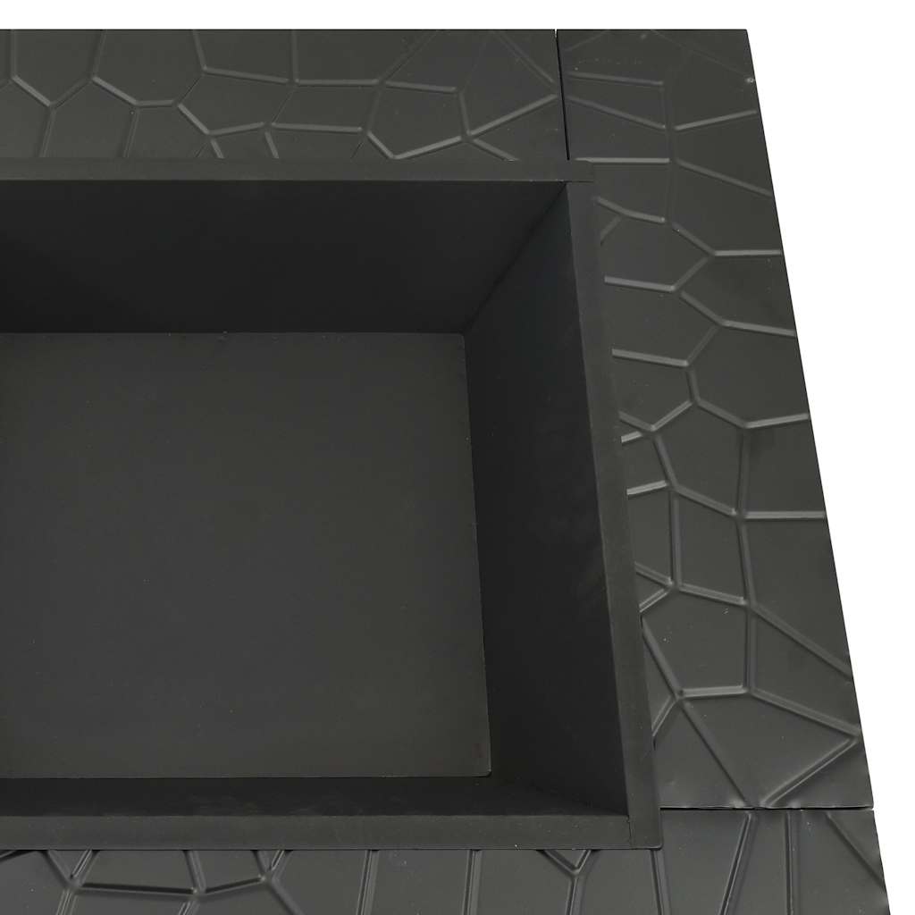 vidaXL Τζάκι Εξωτερικού Χώρου XXL 81x81x47 εκ. Ατσάλινο με Σκαλιστήρι