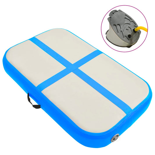 vidaXL Στρώμα Ενόργανης Φουσκωτό Μπλε 60 x 100 x 10 εκ. PVC με Τρόμπα