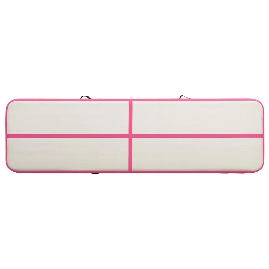 vidaXL Στρώμα Ενόργανης Φουσκωτό Ροζ 600 x 100 x 15 εκ. PVC με Τρόμπα