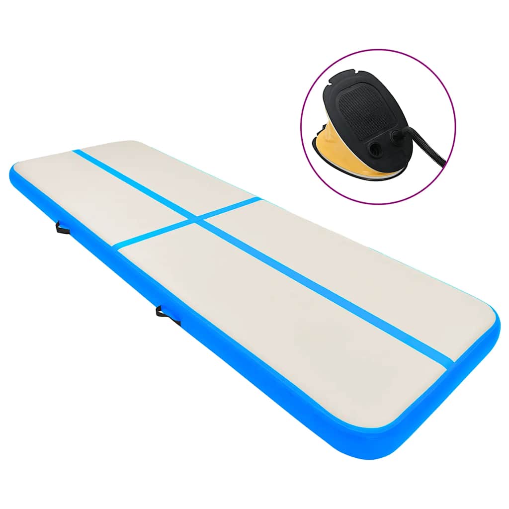 vidaXL Στρώμα Ενόργανης Φουσκωτό Μπλε 600 x 100 x 15 εκ. PVC με Τρόμπα