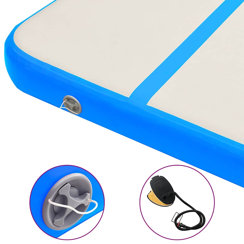 vidaXL Στρώμα Ενόργανης Φουσκωτό Μπλε 600 x 100 x 15 εκ. PVC με Τρόμπα