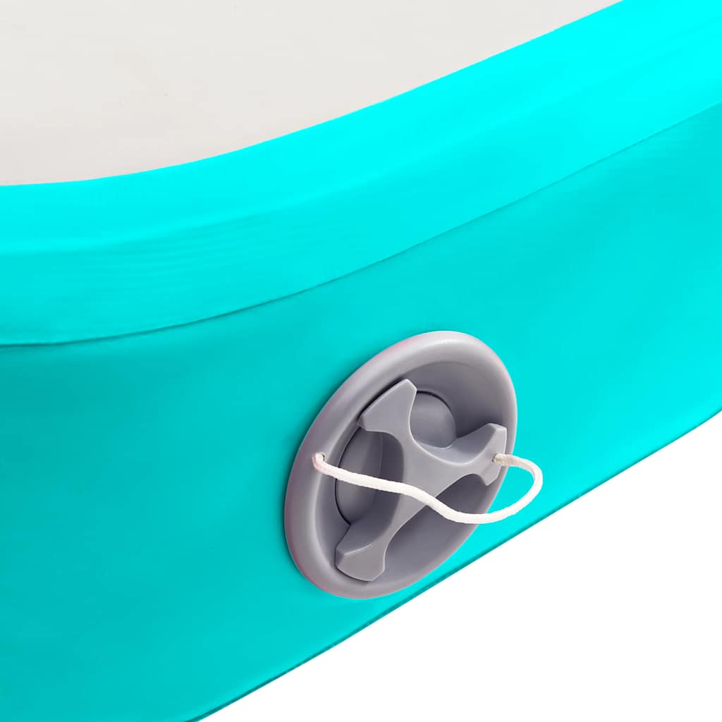 vidaXL Στρώμα Ενόργανης Φουσκωτό Πράσινο 600x100x15 εκ. PVC με Τρόμπα