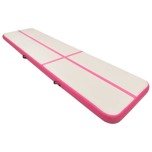 vidaXL Στρώμα Ενόργανης Φουσκωτό Ροζ 800 x 100 x 15 εκ. PVC με Τρόμπα