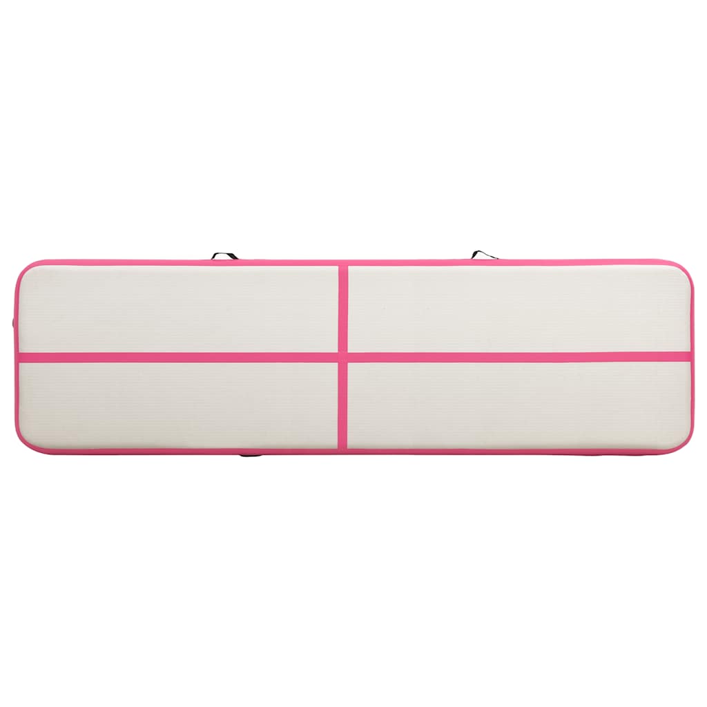 vidaXL Στρώμα Ενόργανης Φουσκωτό Ροζ 600 x 100 x 20 εκ. PVC με Τρόμπα