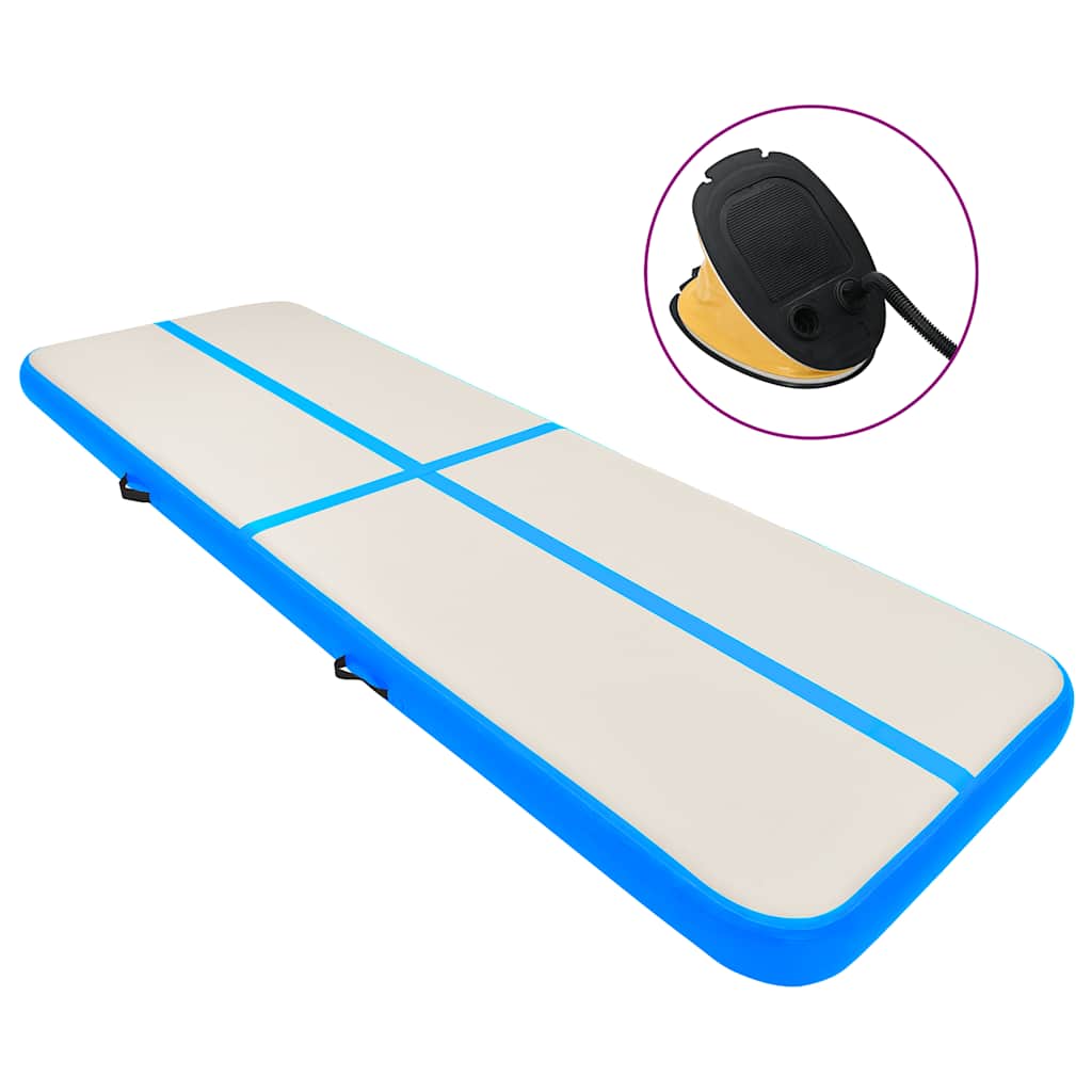 vidaXL Στρώμα Ενόργανης Φουσκωτό Μπλε 600 x 100 x 20 εκ. PVC με Τρόμπα