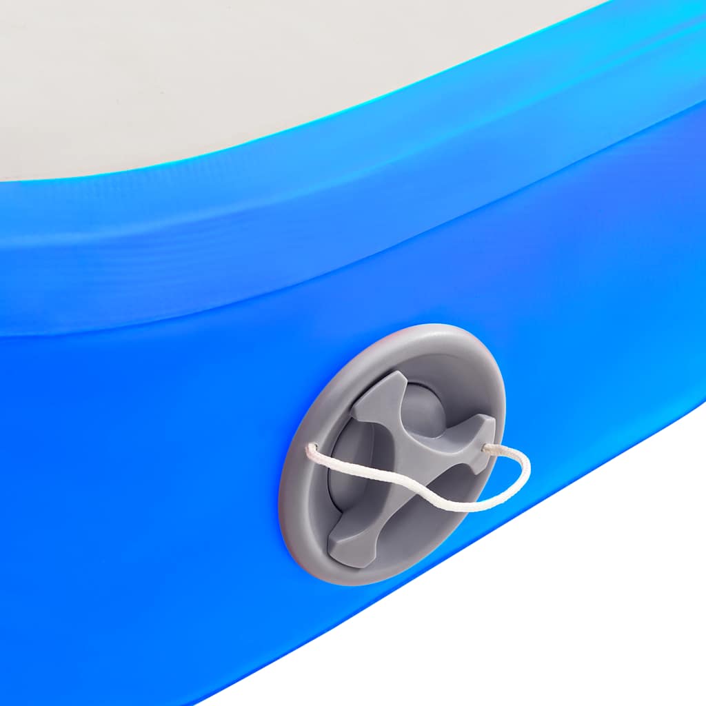 vidaXL Στρώμα Ενόργανης Φουσκωτό Μπλε 600 x 100 x 20 εκ. PVC με Τρόμπα