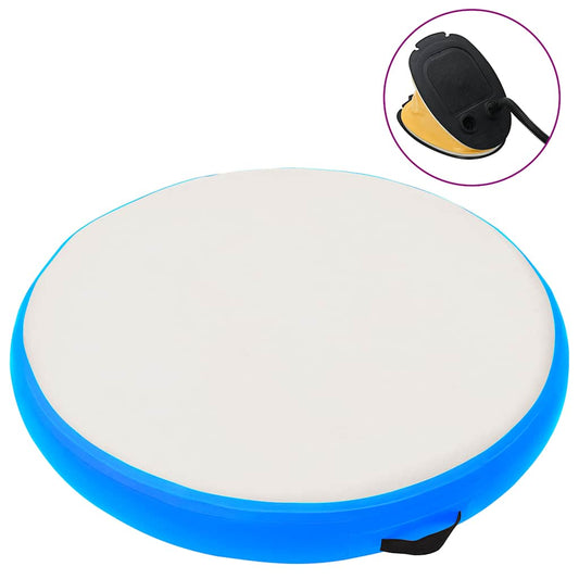 vidaXL Στρώμα Γυμναστικής Φουσκωτό Μπλε 100x100x15 εκ. PVC με Τρόμπα