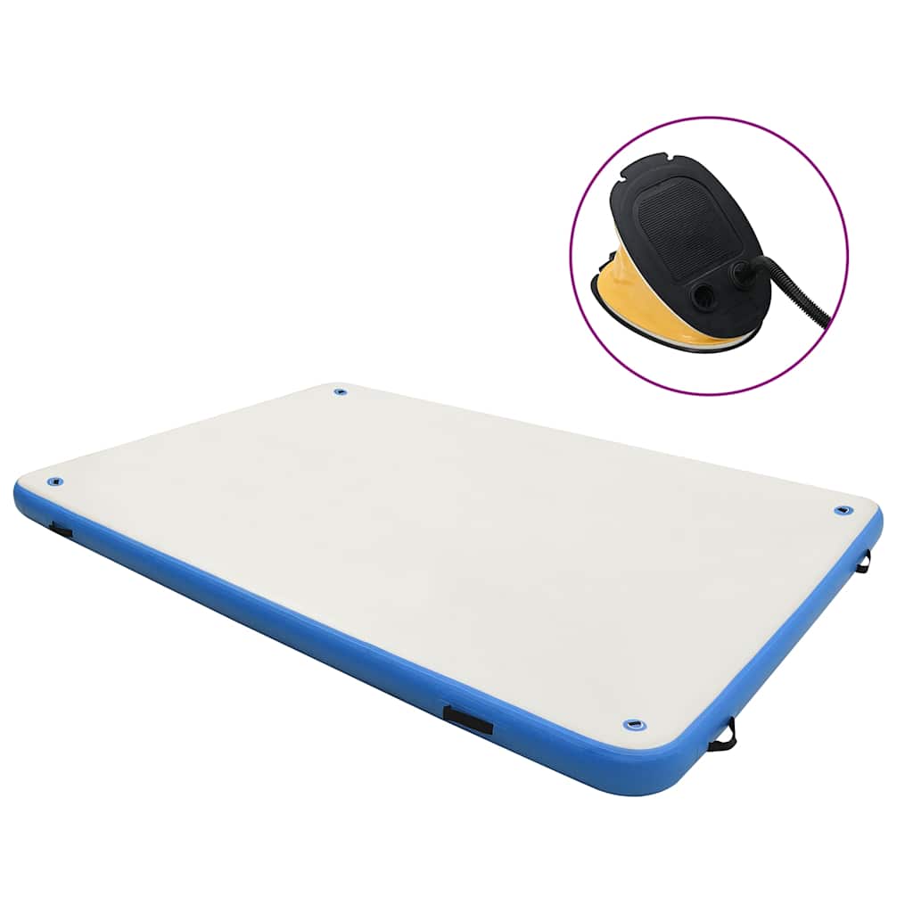 vidaXL Πλατφόρμα Φουσκωτή Πλωτή Μπλε / Λευκή 300 x 300 x 15 εκ.