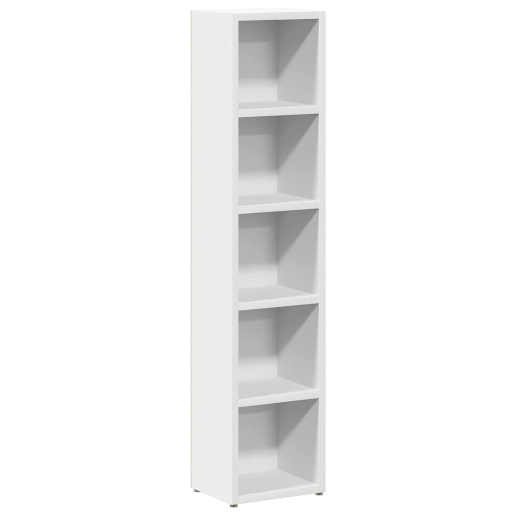 vidaXL Έπιπλα για CD 2 τεμ. Λευκά 21x16x93,5 εκ. από Μοριοσανίδα