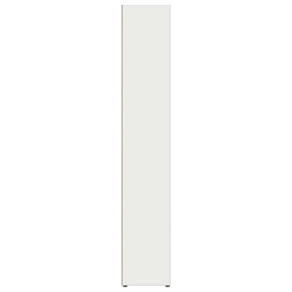 vidaXL Έπιπλα για CD 2 τεμ. Λευκά 21x16x93,5 εκ. από Μοριοσανίδα