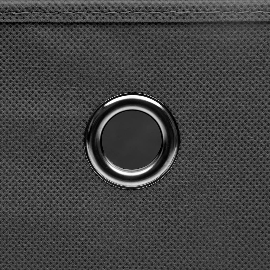 vidaXL Κουτιά Αποθήκευσης με Καπάκια 10 τεμ. Γκρι 28 x 28 x 28 εκ.