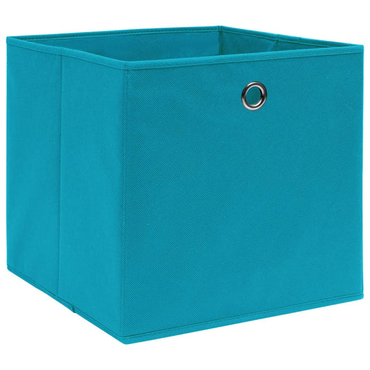 vidaXL Κουτιά Αποθήκευσης 4 τεμ. Γαλάζιο 28x28x28 εκ. Ύφασμα Non-woven