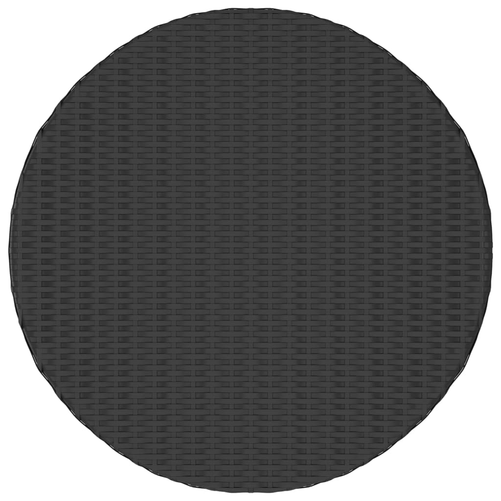 vidaXL Τραπεζαρία Κήπου Μαύρη 70 x 70 x 73 εκ. από Συνθετικό Ρατάν