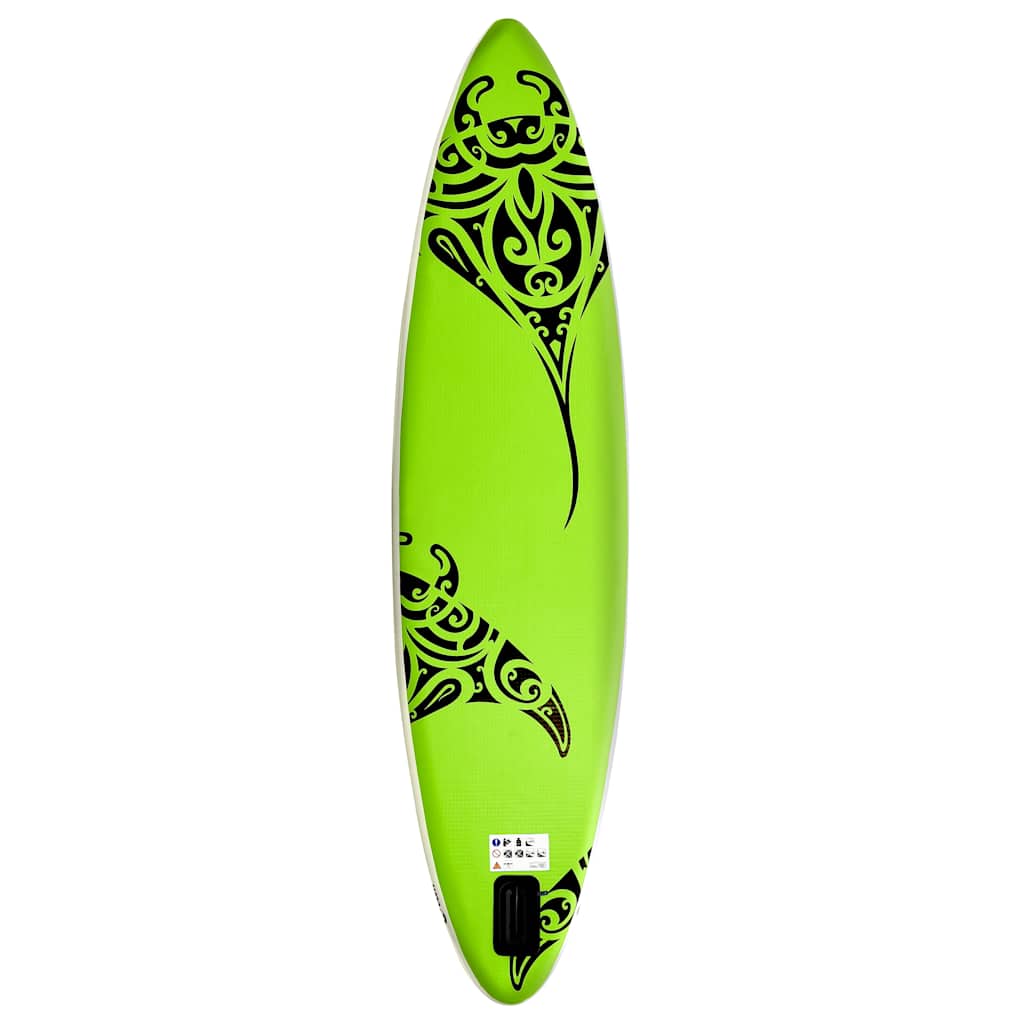 vidaXL Σανίδα SUP Φουσκωτή Σετ Πράσινη 305 x 76 x 15 εκ.