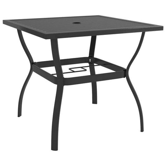 vidaXL Τραπέζι Κήπου Ανθρακί 81,5 x 81,5 x 72 εκ. Ατσάλινο