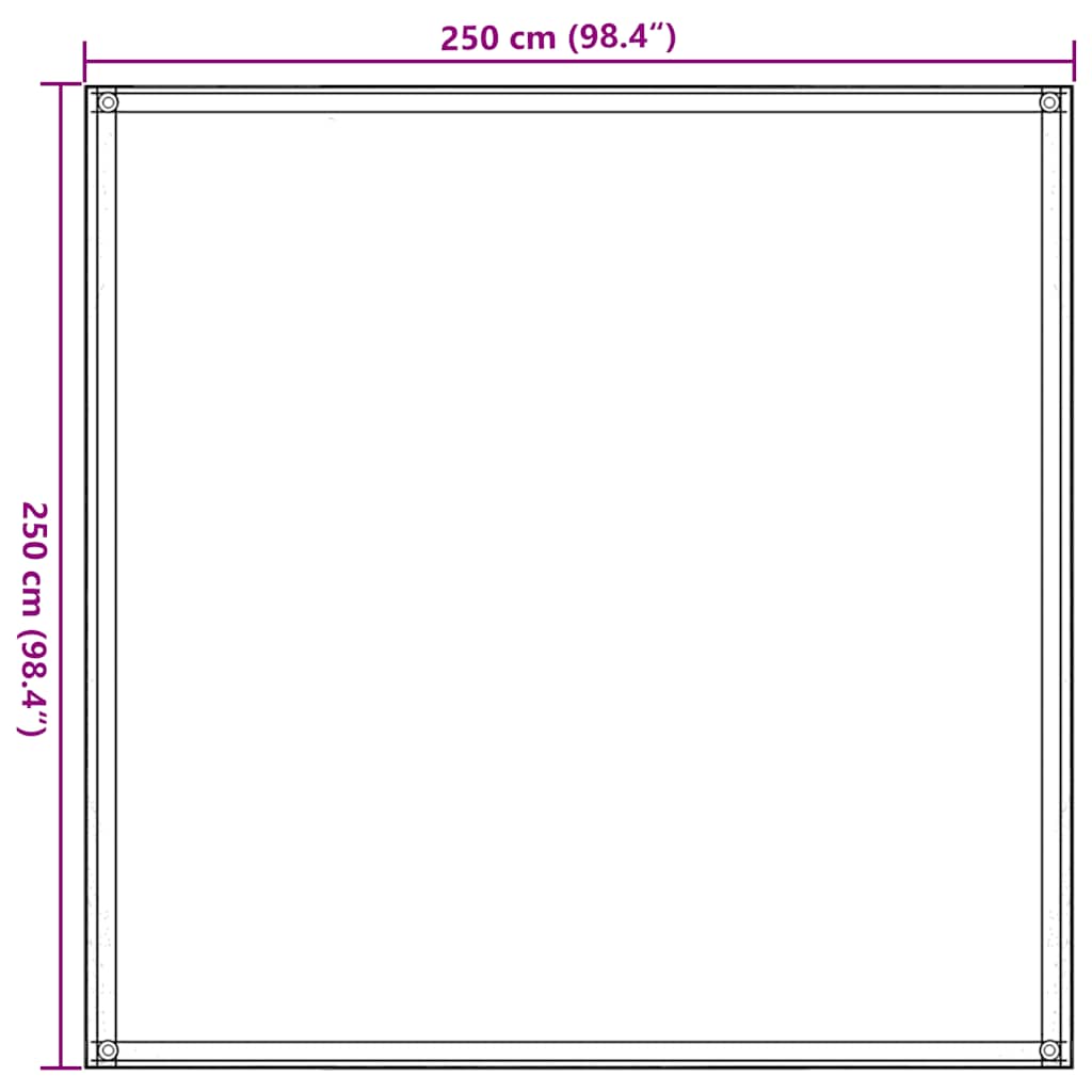 vidaXL Χαλί Σκηνής Μπεζ 250 x 250 εκ. από HDPE