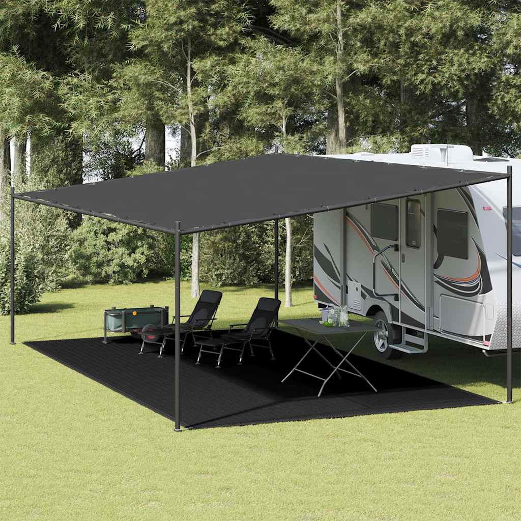 vidaXL Χαλί Σκηνής Μαύρο 400 x 400 εκ. από HDPE